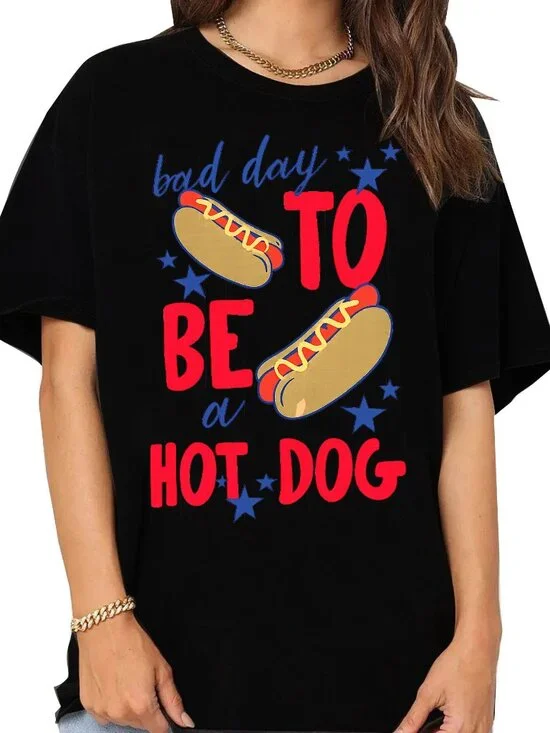 Bad Day To Be A Hot Dog Funny Shirt - Picture 5 of 6